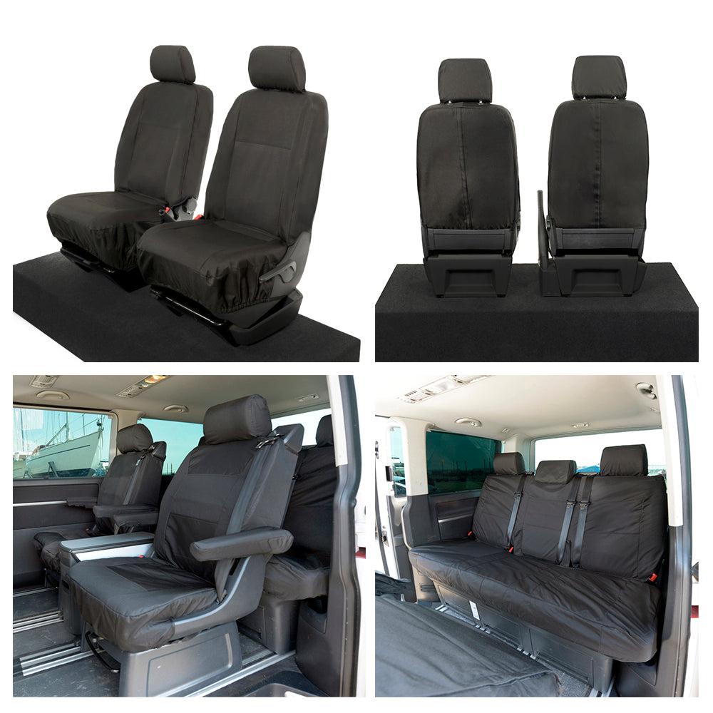 VW T6 / T6.1 Caravelle Tailored PU Seat Covers (2015 Onwards) - UK Custom Covers