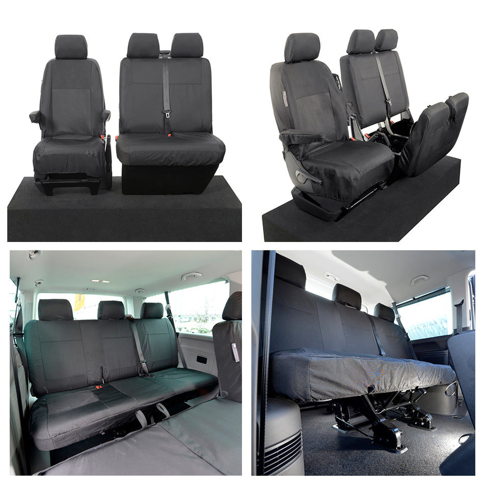 VW Transporter T6/T6.1 Kombi Front & Rear Seat Covers (2015 Onwards)