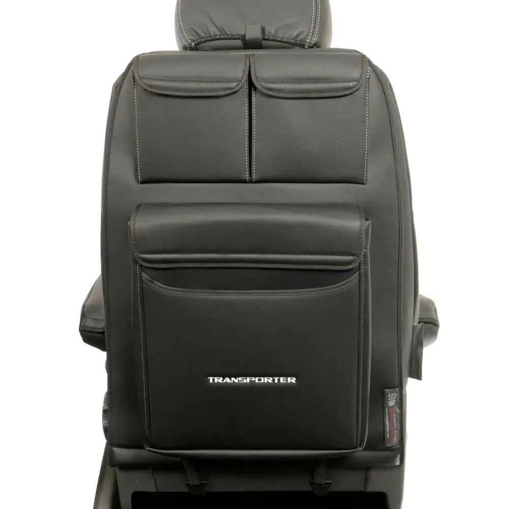 VW Transporter T5/T5.1 Seat Storage Organisers Leatherette UK Custom Covers