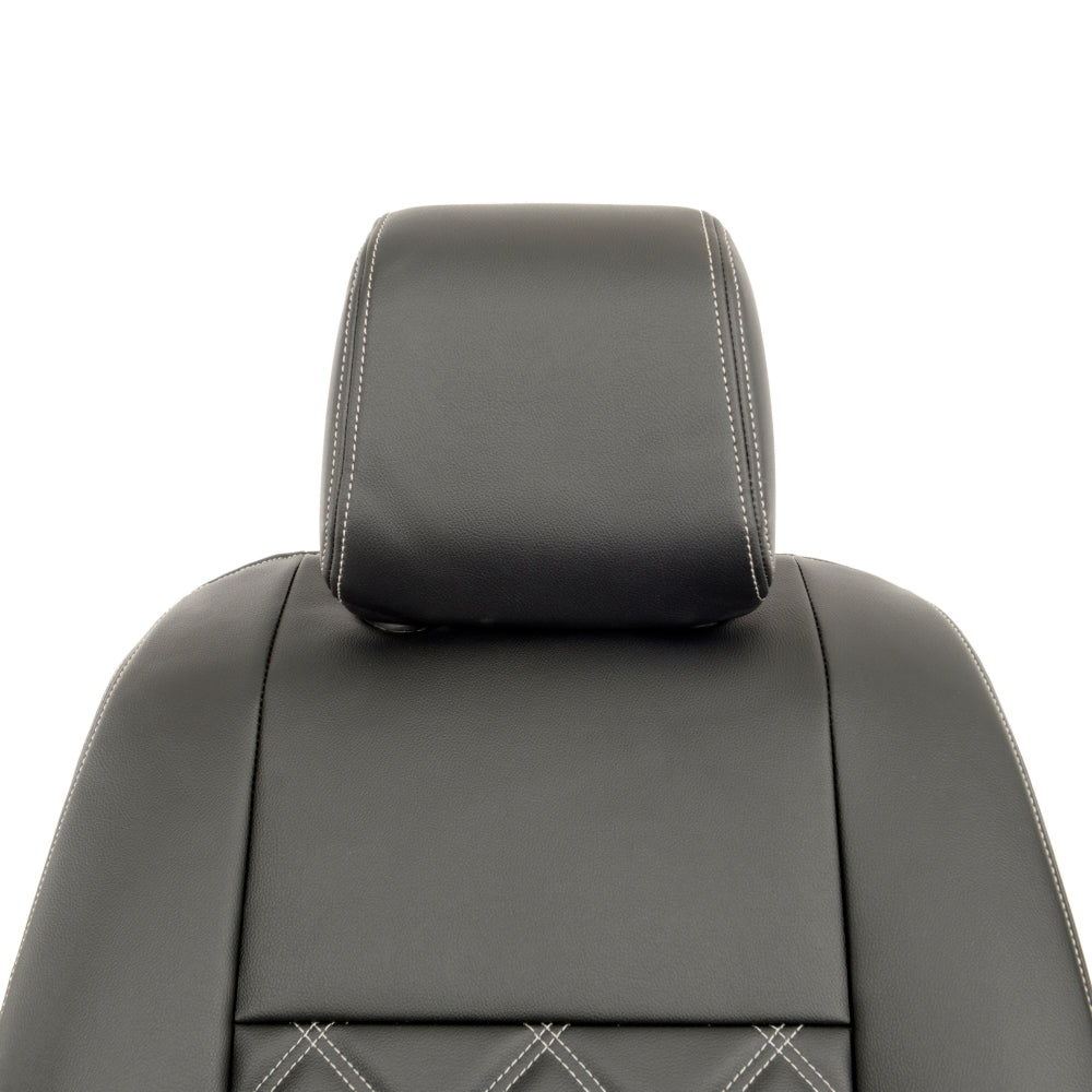 Peugeot Expert Tailored Leatherette Seat Covers (2016 Onwards) - Black - UK Custom Covers