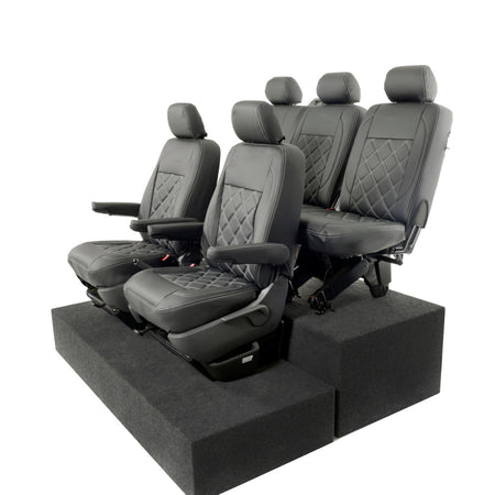 VW T6 / T6.1 Transporter Tailored Leatherette Seat Covers (2015 Onwards) - UK Custom Covers