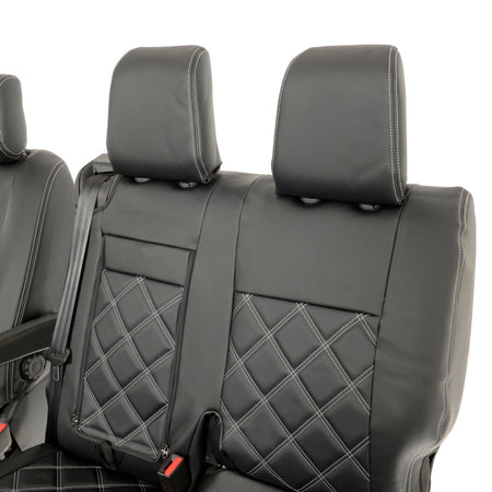 Peugeot Expert Tailored Leatherette Seat Covers (2016 Onwards) - Black - UK Custom Covers