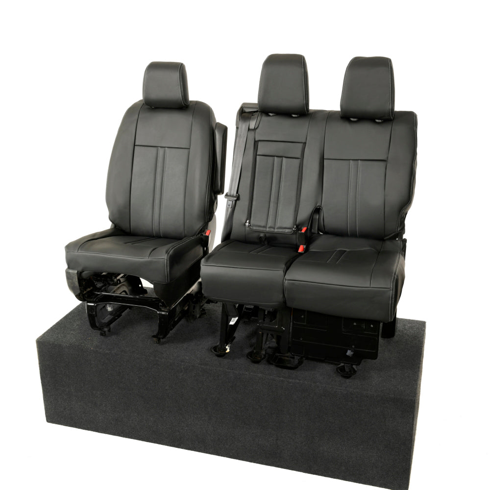 Peugeot Expert Tailored Leatherette Seat Covers (2016 Onwards) - Black - UK Custom Covers