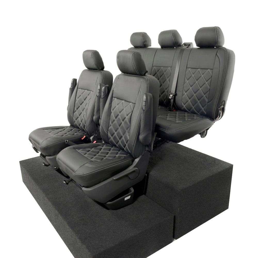 VW T6 / T6.1 Kombi Tailored Leatherette Seat Covers (2015 Onwards) - UK Custom Covers