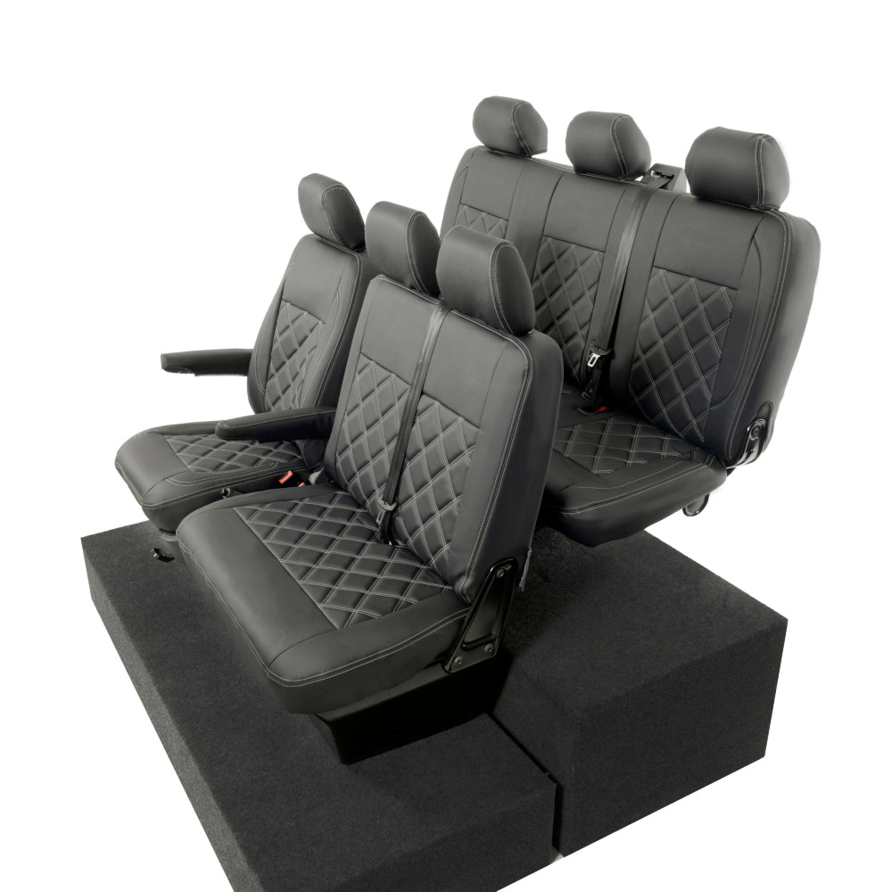 VW T5 / T5.1 Kombi Tailored Leatherette Seat Covers (2003-2015) - UK Custom Covers