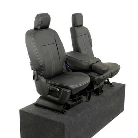 Peugeot Partner Tailored Leatherette Seat Covers - Black - UK Custom Covers