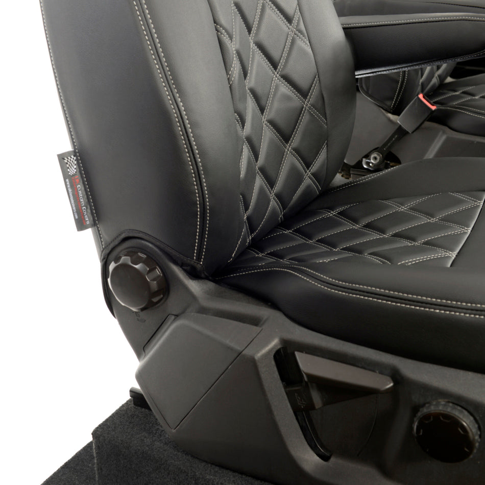 Ford Transit Custom Leatherette Seat Covers (2013-2023) Black