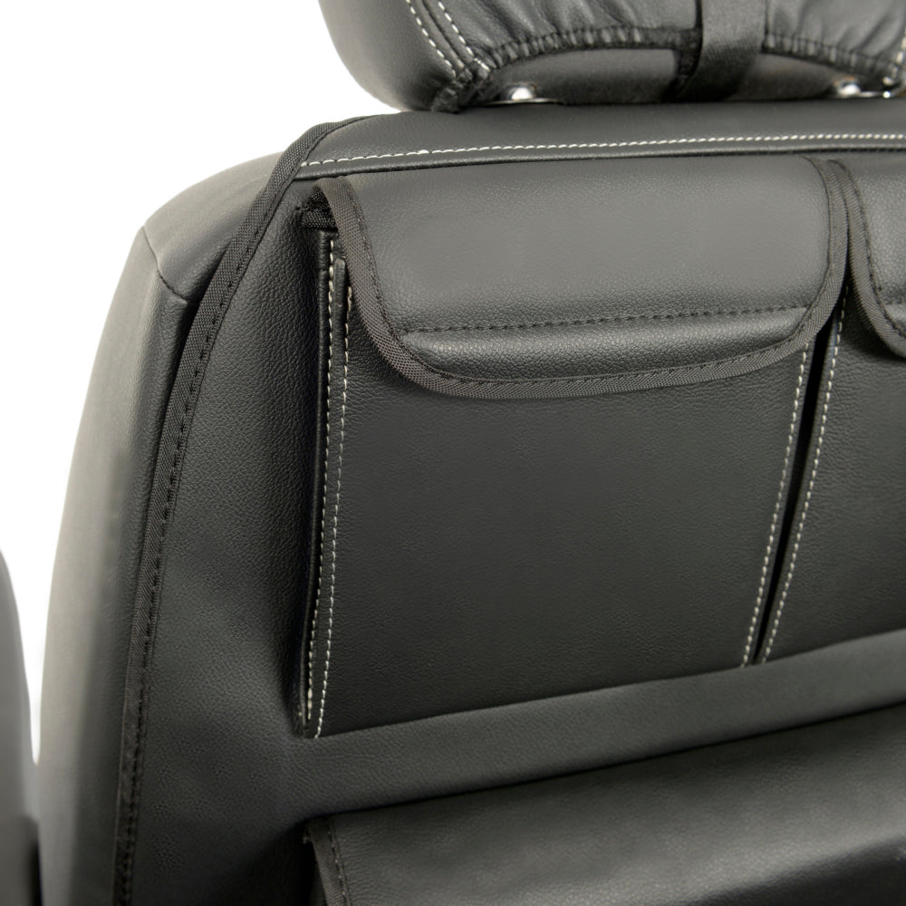 VW Transporter T6/T6.1 Seat Storage Organisers Leatherette - UK Custom Covers