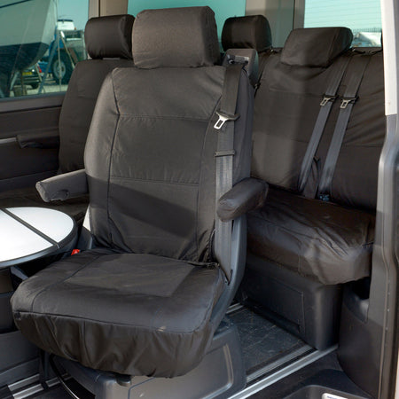 VW T6 / T6.1 Caravelle Tailored PU Seat Covers (2015 Onwards) - UK Custom Covers