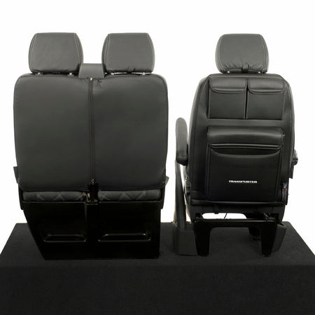 VW Transporter T6/T6.1 Seat Storage Organisers Leatherette - UK Custom Covers