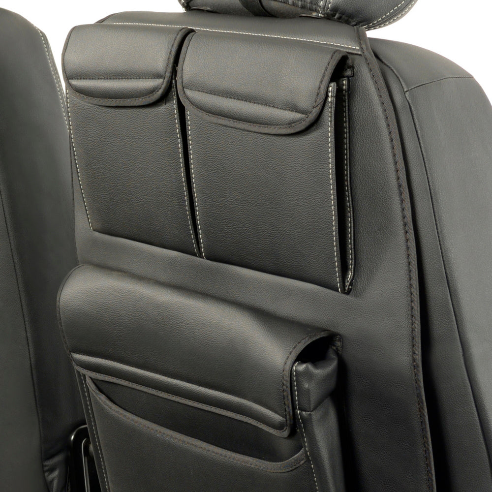 VW Transporter T6/T6.1 Seat Storage Organisers Leatherette - UK Custom Covers