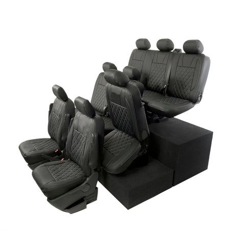 VW T6 / T6.1 Shuttle Tailored Leatherette Seat Covers (2015 Onwards) - UK Custom Covers