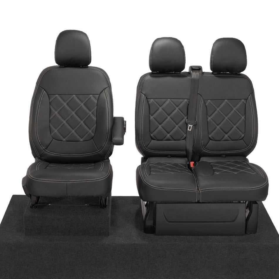 Renault Trafic Crew Cab Leatherette Seat Covers (2014 Onwards)