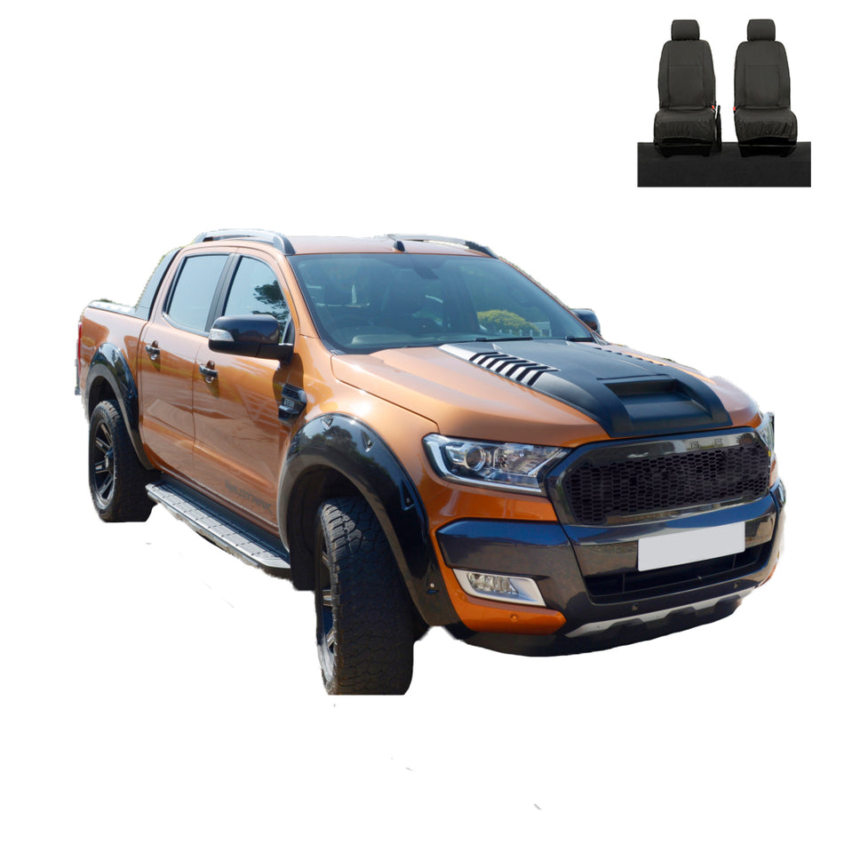 Ford Ranger Wildtrak Seat Covers (2022 Onwards) Black