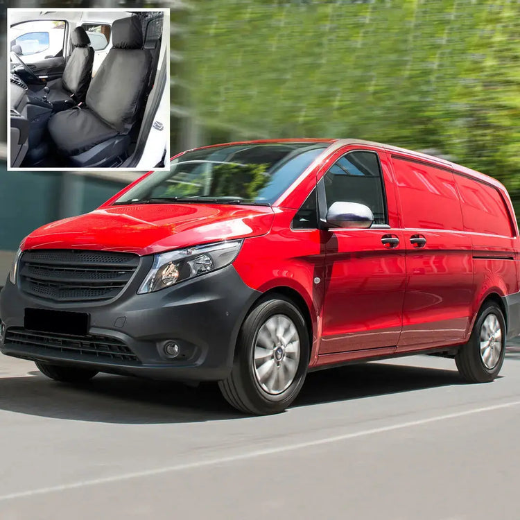 Mercedes Vito W447 Tailored Diamond Quilted Van Seat Covers - Front 2 Seats
