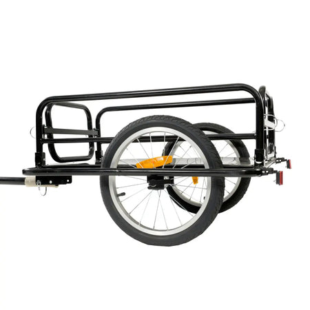 Folding Bike Trailer With Universal Hitch Durable Steel Frame
