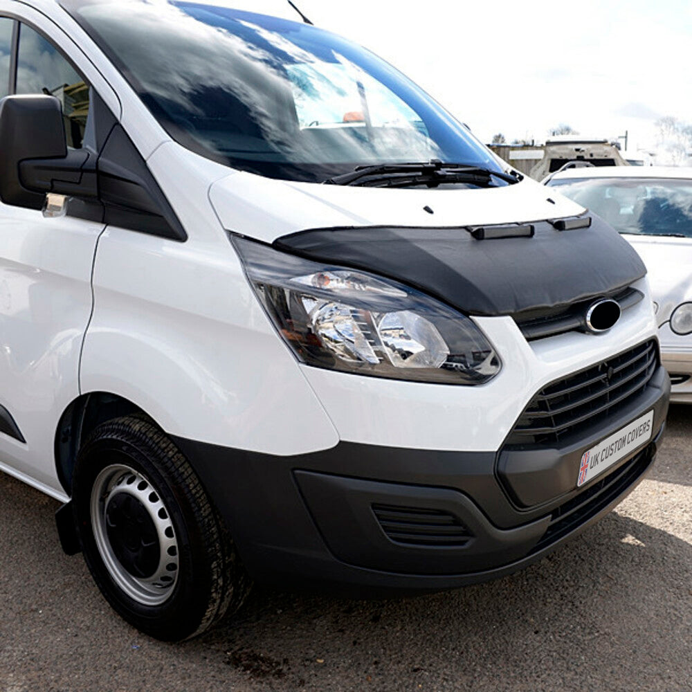 Ford Transit Custom Full Bonnet Bra (2013-2018) Black UK Custom Covers