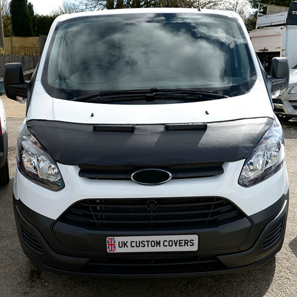 Ford Transit Custom Full Bonnet Bra (2013-2018) Black UK Custom Covers