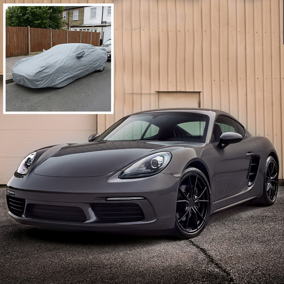 Porsche Cayman 981 Indoor/Outdoor Car Cover (Silver)