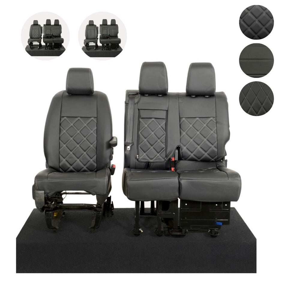 Citroen Dispatch Tailored Leatherette Seat Covers (2016 Onwards) - Black