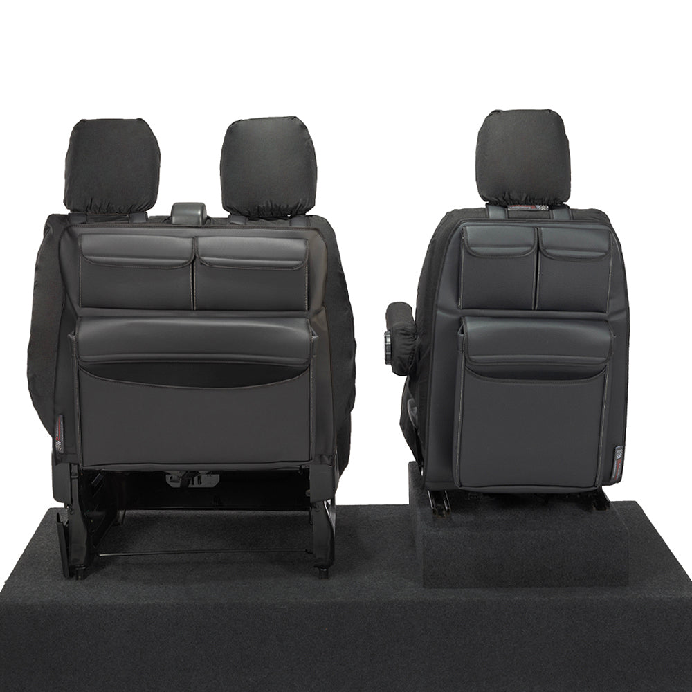 VW Transporter T6/T6.1 Seat Storage Organisers Leatherette - UK Custom Covers