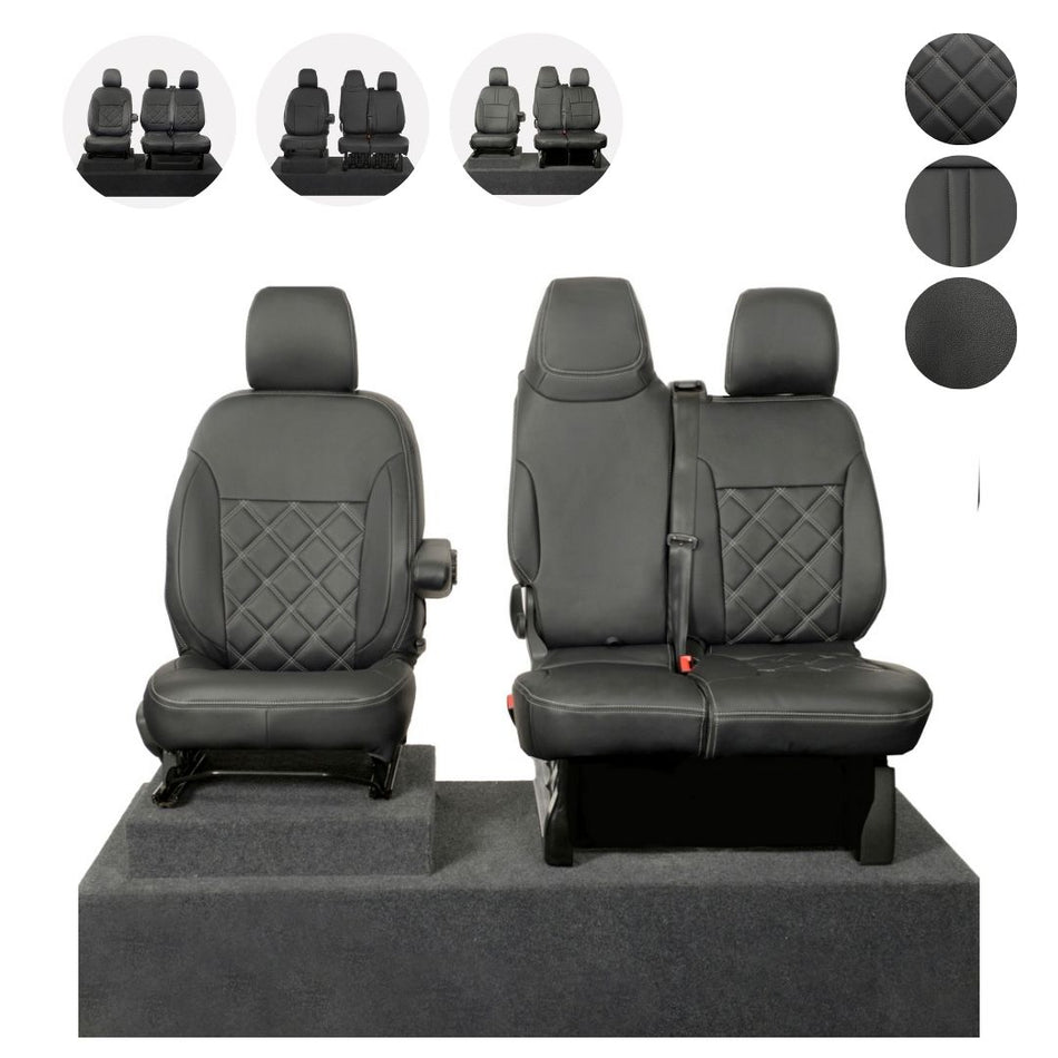 Fiat Talento Tailored Leatherette Seat Covers (2016 Onwards) - Black