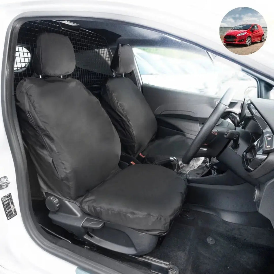 Ford Fiesta Van Tailored PU Front Seat Covers (2018 Onwards) - UK Custom Covers