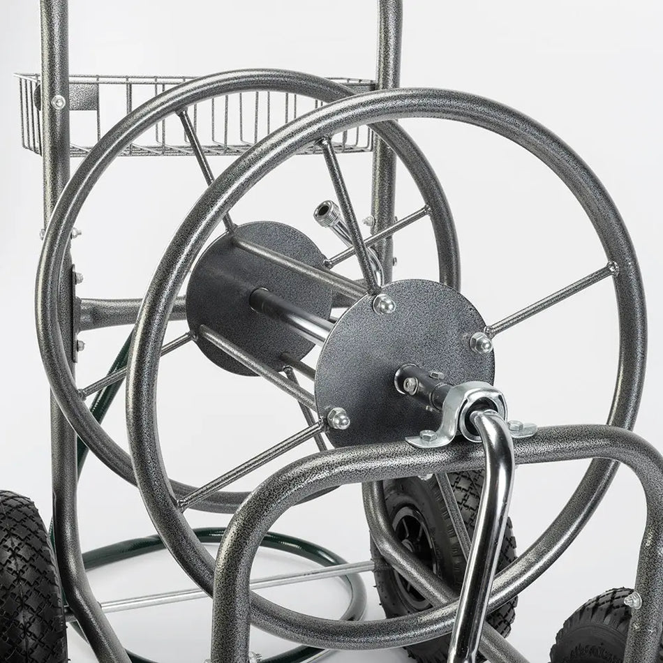 Garden Hose Reel Cart Metal Black UK Custom Covers
