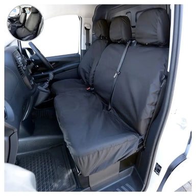 MERCEDES SPRINTER WATERPROOF VAN SEAT COVERS HEAVY DUTY BLACK MWB 311 CDI 95 -06