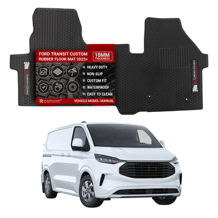 Ford Transit Custom Rubber Floor Mats (Front) 2023+ UK Custom Covers