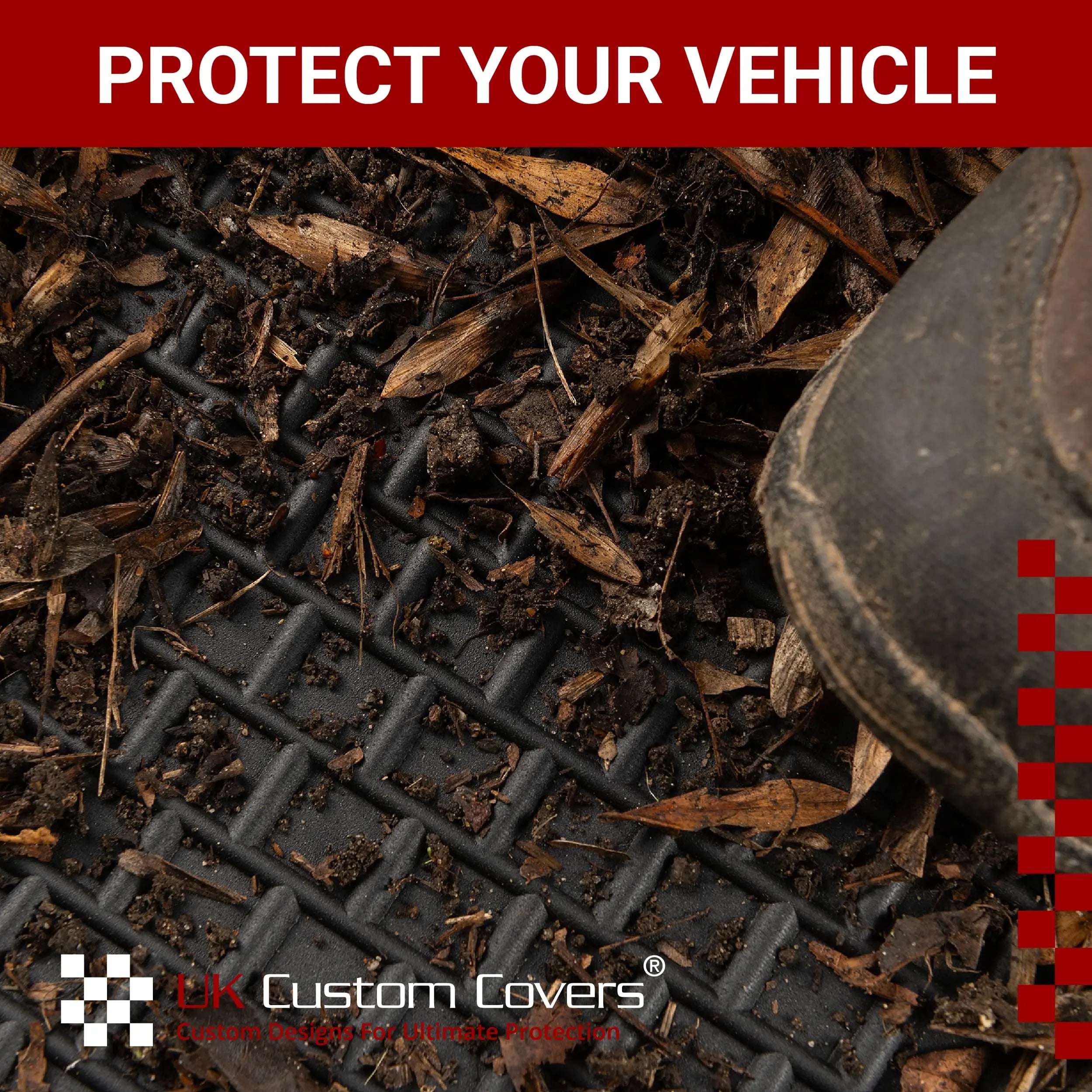 Ford Transit Custom Rubber Floor Mats (Front) 2023+ UK Custom Covers