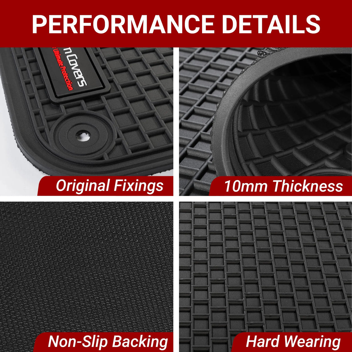 Ford Transit Custom Rubber Floor Mats (Front) 2023+ UK Custom Covers