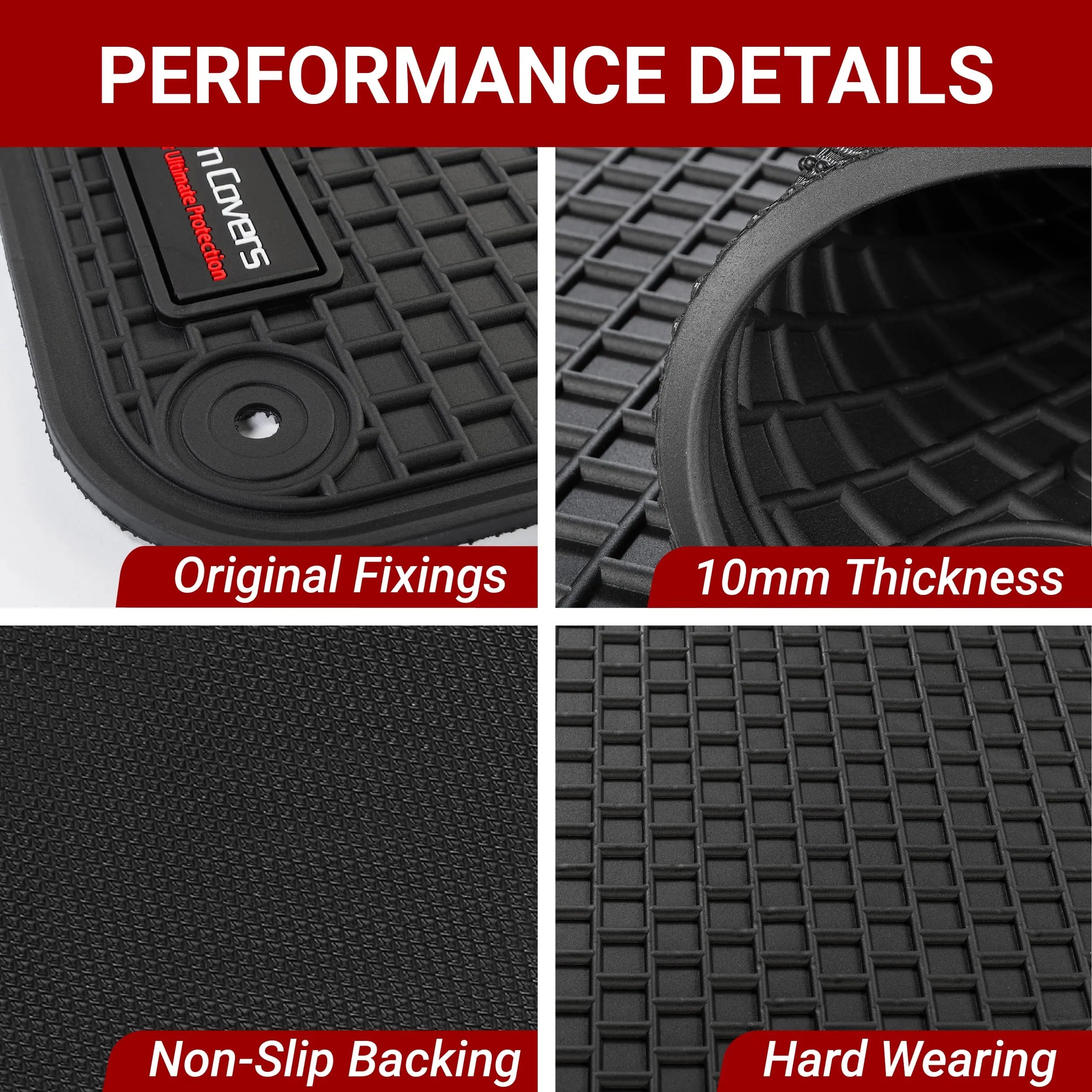 Ford Transit Custom Rubber Floor Mats (Front) 2023+ UK Custom Covers