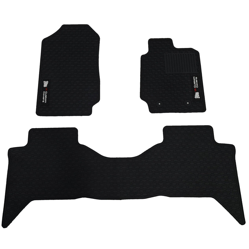 Ford Ranger Wildtrak Double Cab Front & Rear Floor Mats (2012-2018) - UK Custom Covers