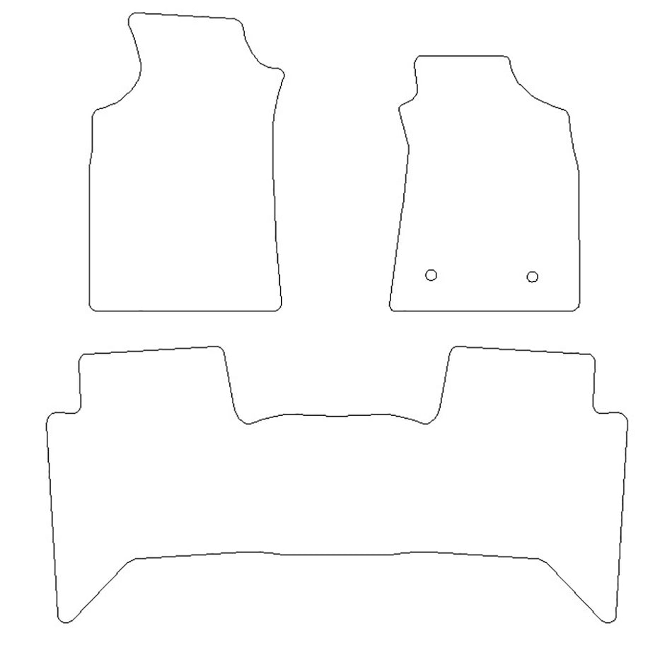 Toyota Hilux Front & Rear Floor Mats (2011-2016)