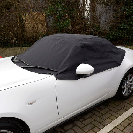 Fiat 124 Spider Soft Top Half Cover Roof Protector (2016 Onwards) - UK Custom Covers