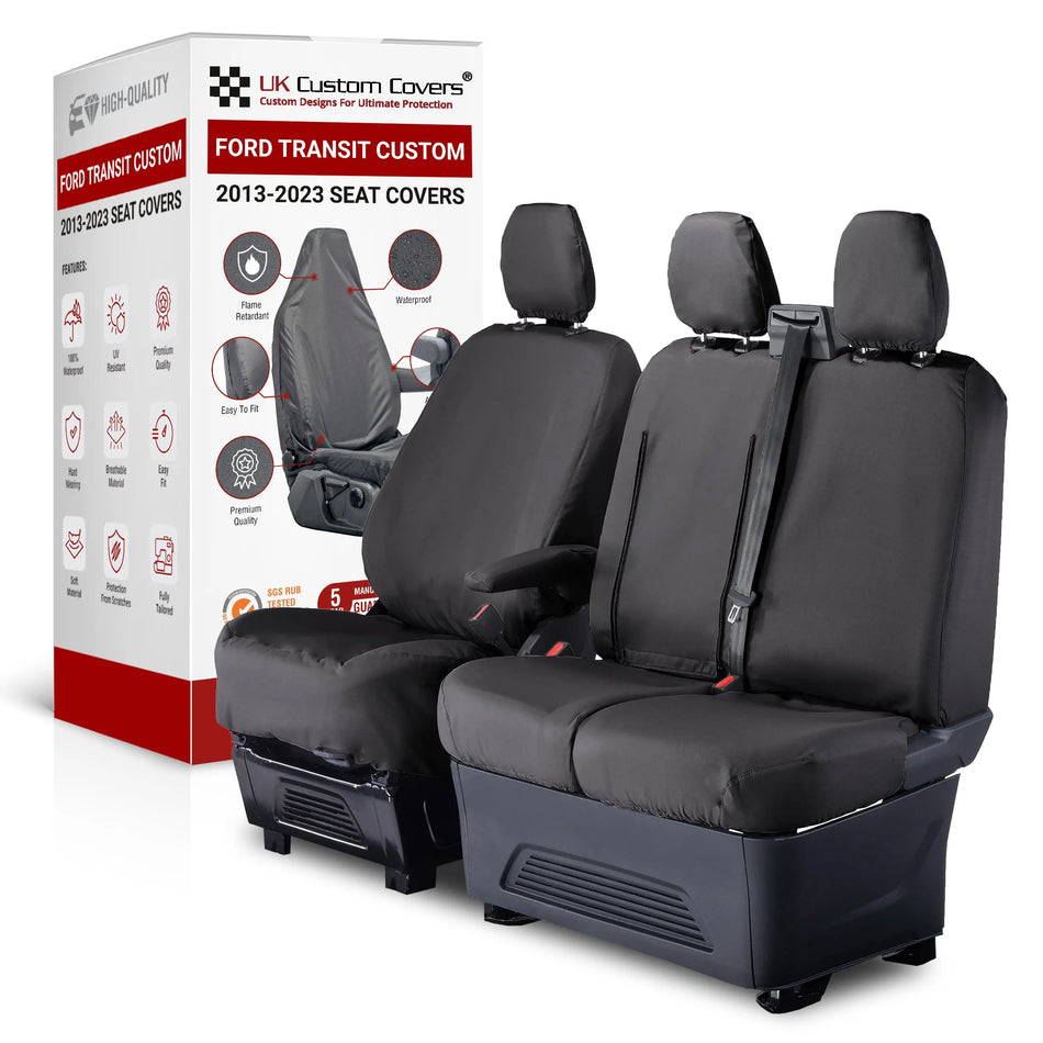 Ford Transit Custom Seat Covers Cotton-Backed PU UK Custom Covers