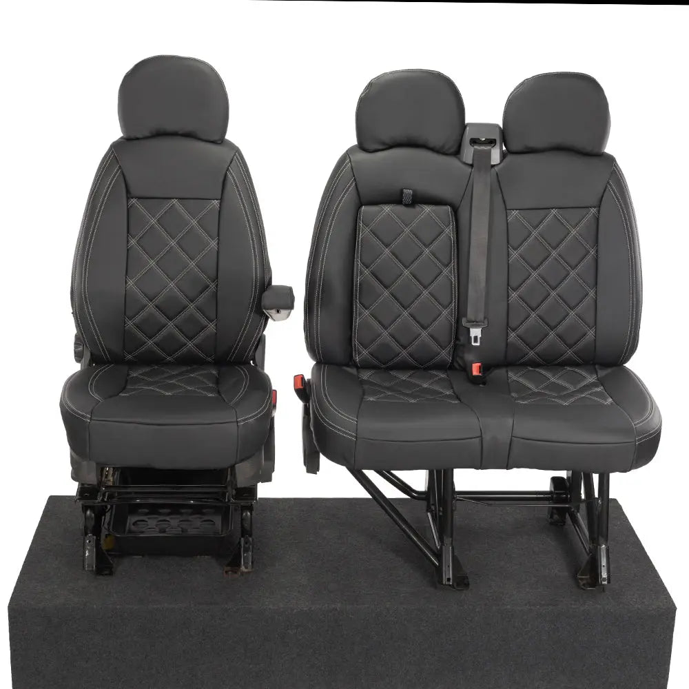 Black Nylon Waterproof Seat Covers For Fiat Ducato – Full Set (Brand New)