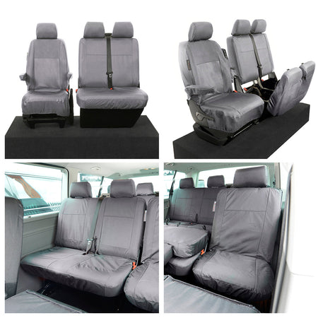 VW T6 / T6.1 Transporter Tailored PU Seat Covers (2015 Onwards) - UK Custom Covers