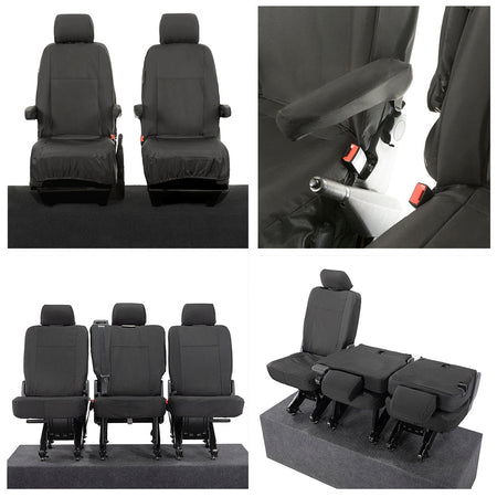 VW T5 / T5.1 Transporter Tailored PU Seat Covers (2003-2015) - UK Custom Covers