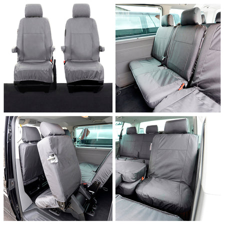 VW T6 / T6.1 Kombi Tailored PU Seat Covers (2015 Onwards) - UK Custom Covers