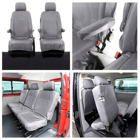 VW T6 / T6.1 Transporter Tailored PU Seat Covers (2015 Onwards) - UK Custom Covers