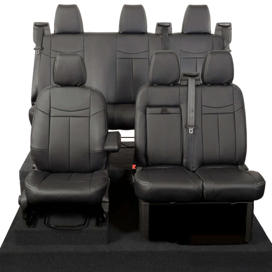 Ford Transit Custom Leatherette Seat Covers (2013-2023) Black