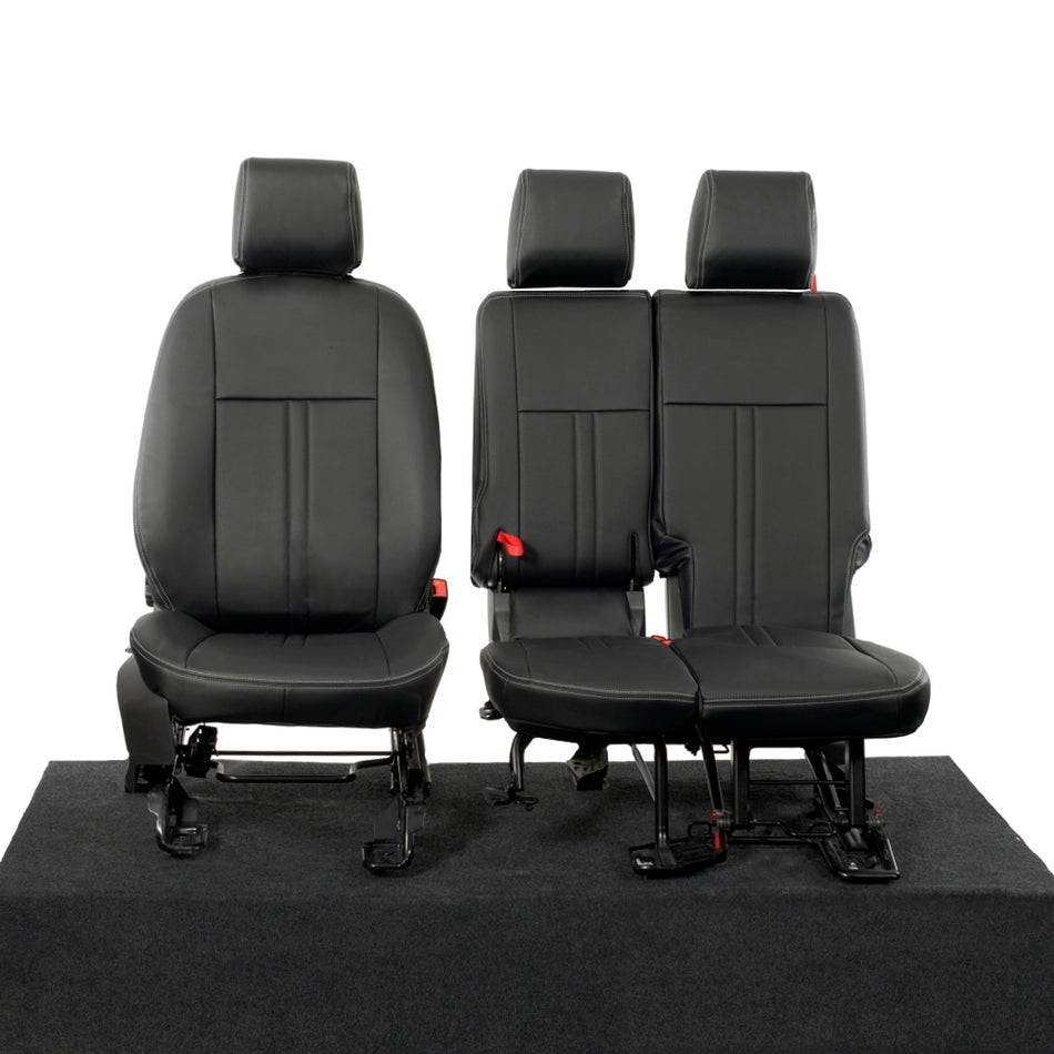 Ford Transit Connect Leatherette Front Seat Covers (2014 Onwards) Black