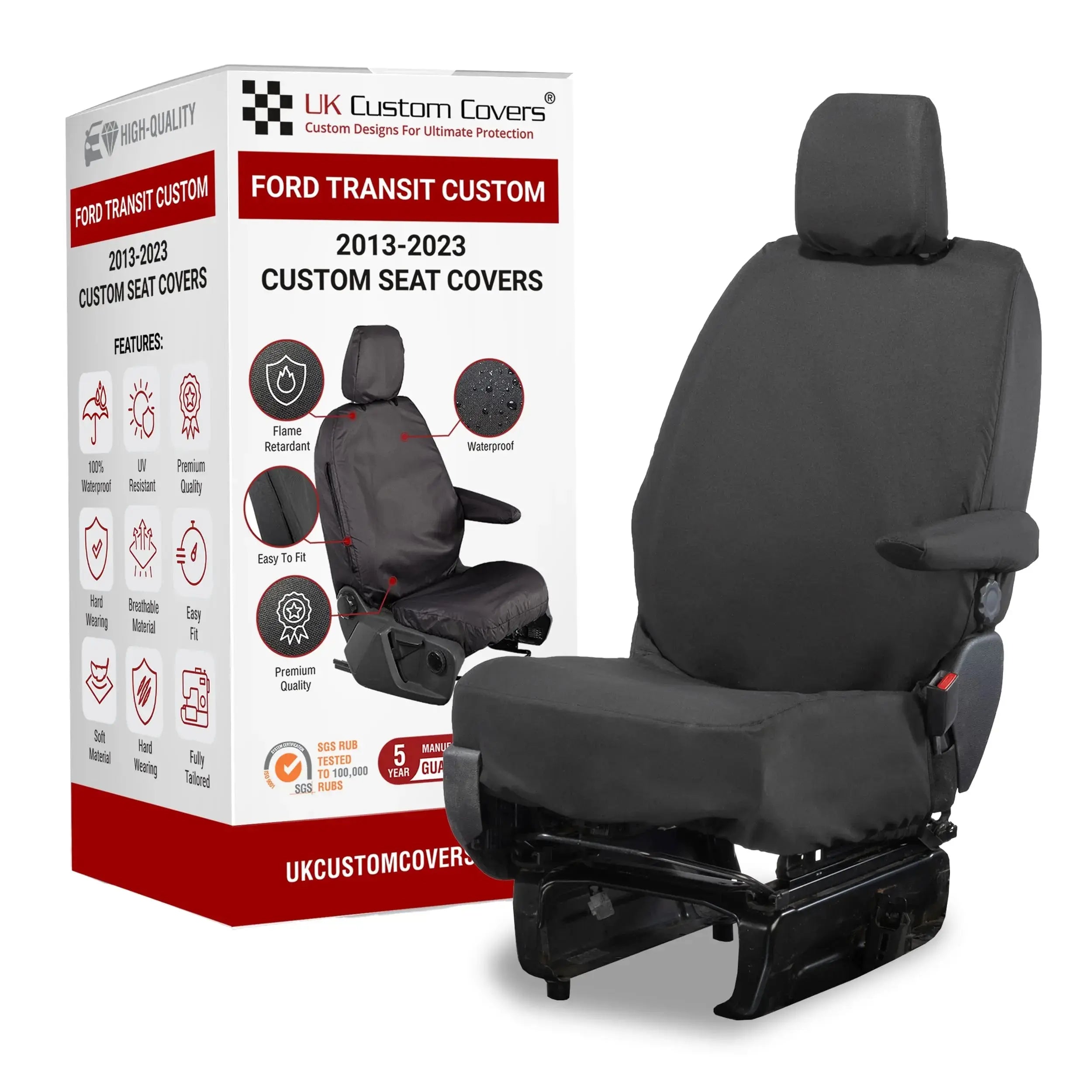 Ford Transit Custom Seat Covers Cotton-Backed PU UK Custom Covers