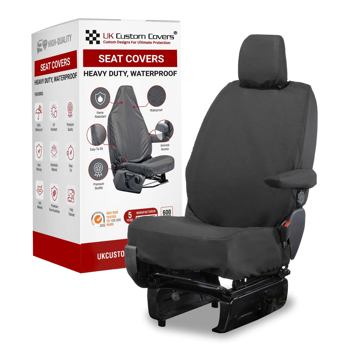 Ford Transit Custom Seat Covers Cotton-Backed PU UK Custom Covers