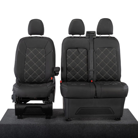 Ford Transit Custom Seat Covers Tailored Leatherette (2023+) UK Custom Covers