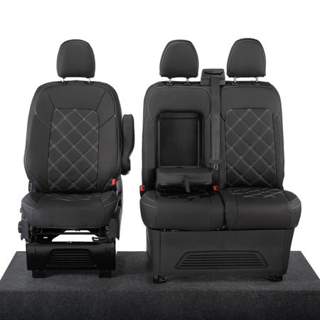 Ford Transit Custom Seat Covers Tailored Leatherette (2023+) UK Custom Covers