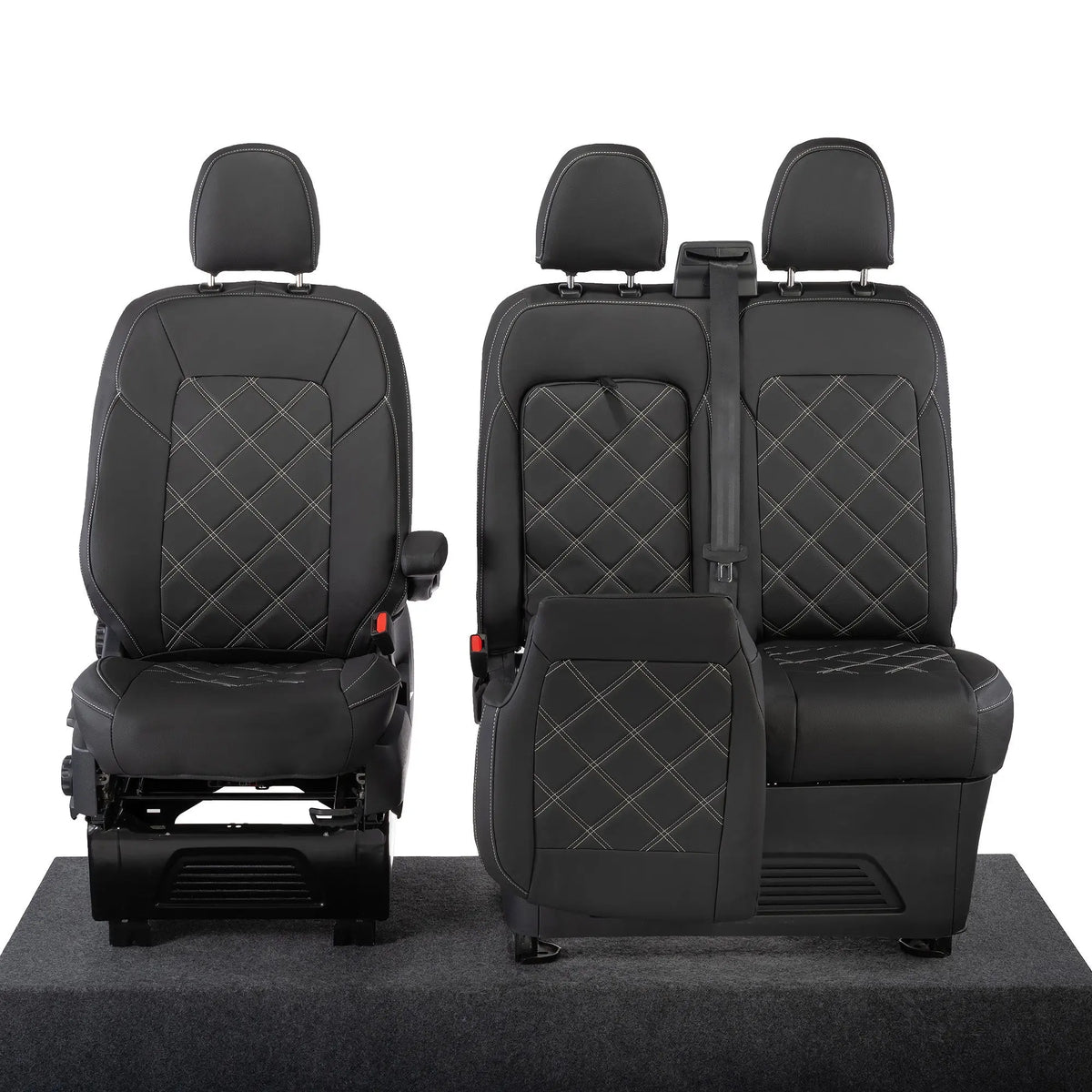 Ford Transit Custom Seat Covers Tailored Leatherette (2023+) UK Custom Covers