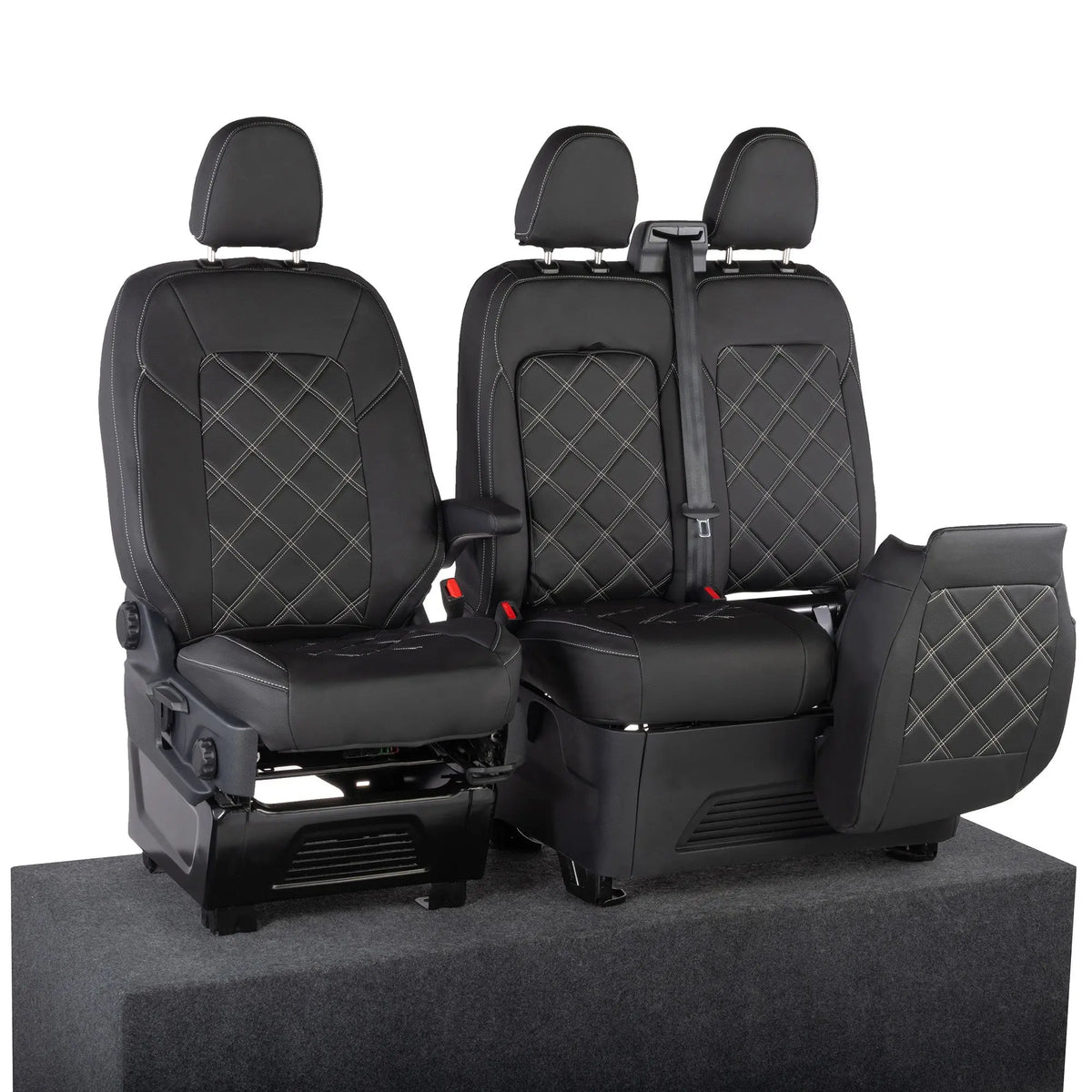 Ford Transit Custom Seat Covers Tailored Leatherette (2023+) UK Custom Covers